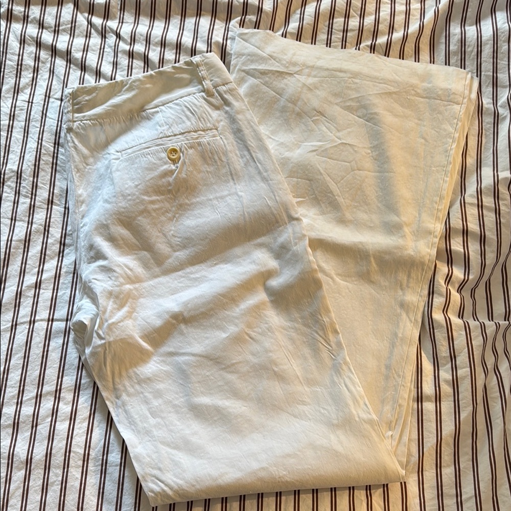 Theory White Chinos Relaxed Fit Lightweight
